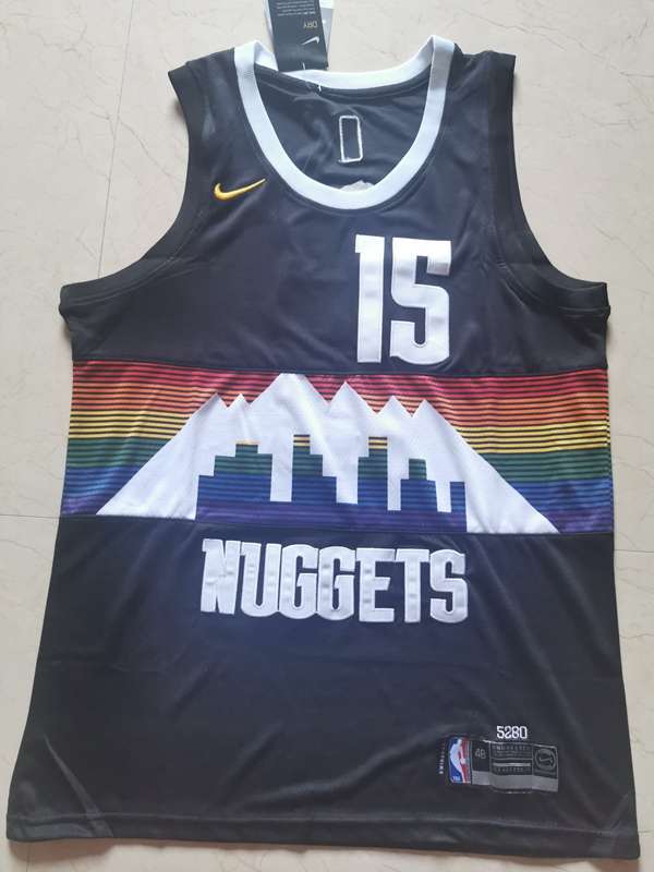 Denver Nuggets 2020 JOKIC #15 Black City Basketball Jersey (Stitched)