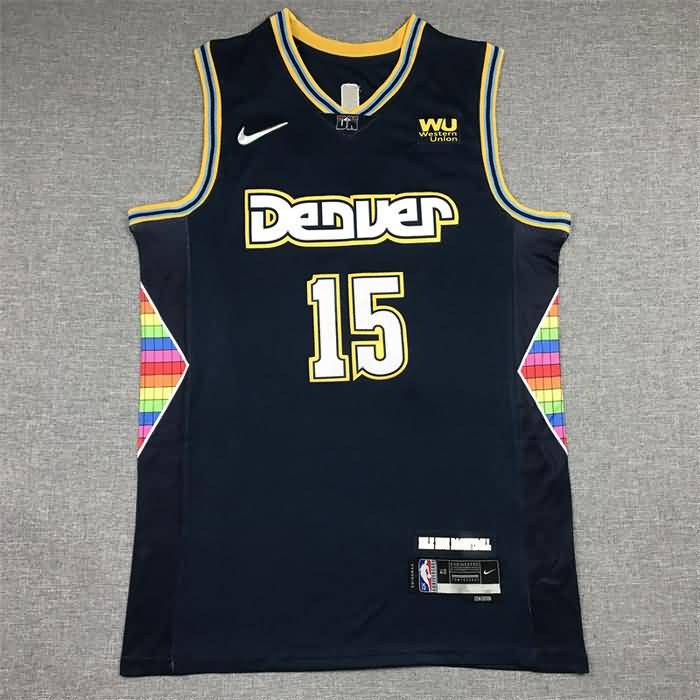 Denver Nuggets 21/22 JOKIC #15 Dark Blue City Basketball Jersey (Stitched)