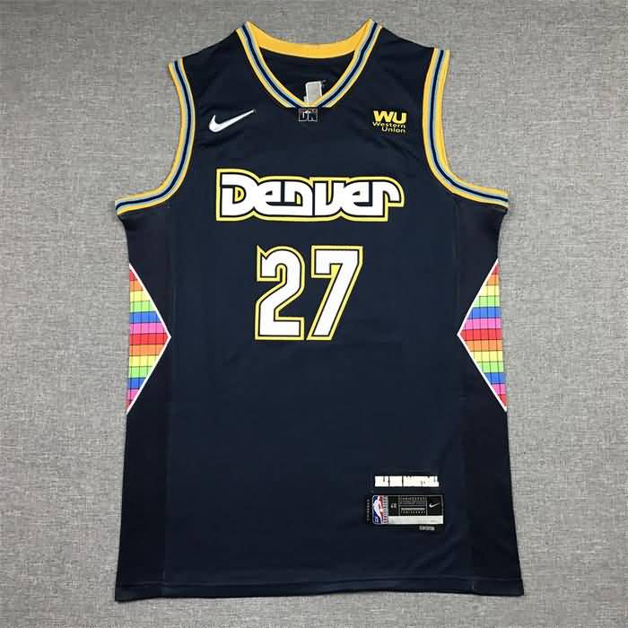 Denver Nuggets 21/22 MURRAY #27 Dark Blue City Basketball Jersey (Stitched)