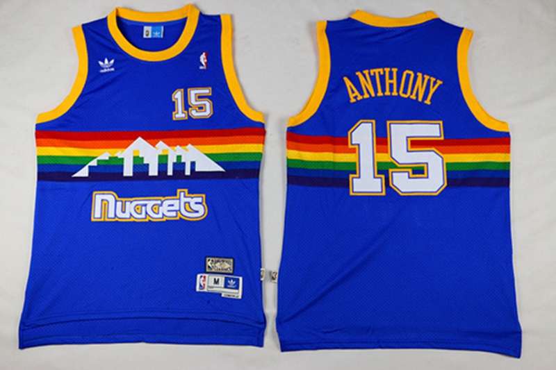 Denver Nuggets ANTHONY #15 Blue Classics Basketball Jersey (Stitched) 02