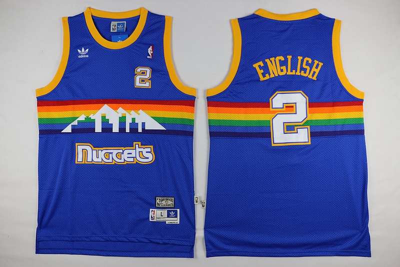 Denver Nuggets ENGLISH #2 Blue Classics Basketball Jersey (Stitched)