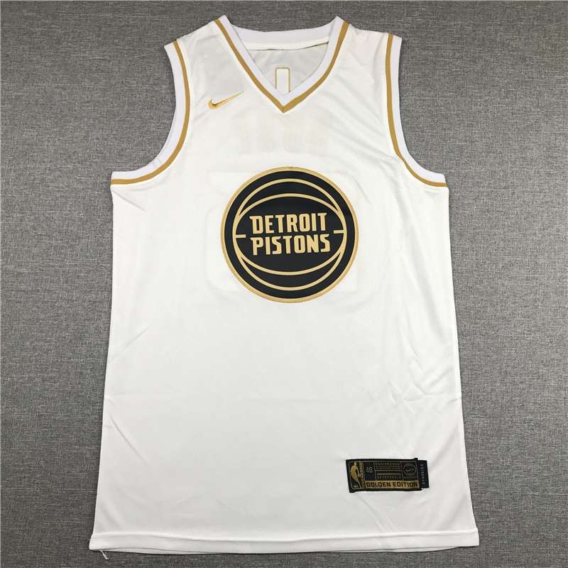 Detroit Pistons 2020 ROSE #25 White Gold Basketball Jersey (Stitched)