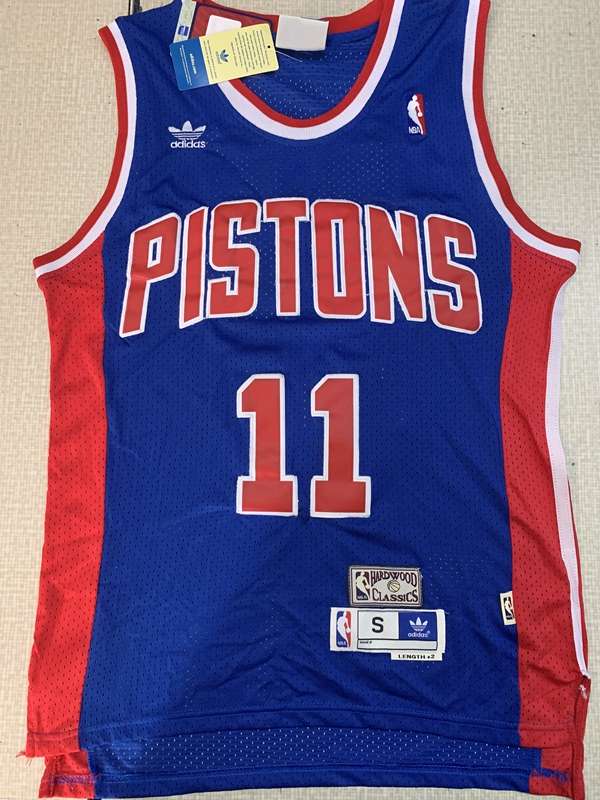 Detroit Pistons THOMAS #11 Blue Classics Basketball Jersey (Stitched)