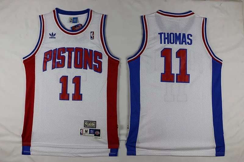 Detroit Pistons THOMAS #11 White Classics Basketball Jersey (Stitched)