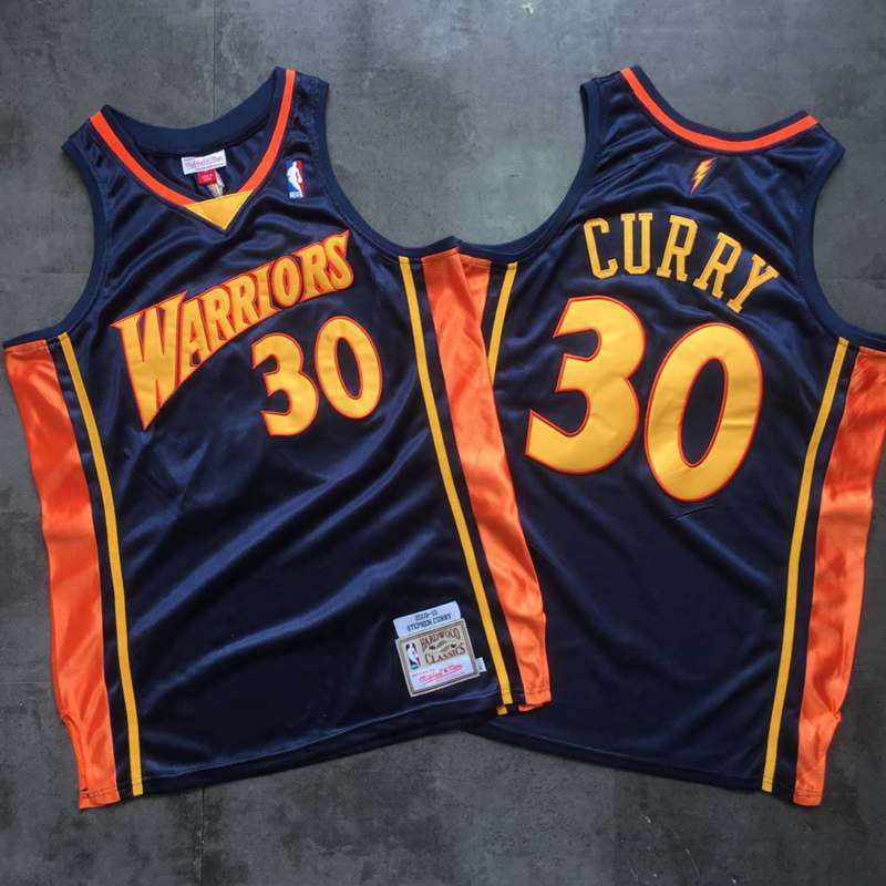 Golden State Warriors 09/10 CURRY #30 Dark Blue Classics Basketball Jersey (Closely Stitched)