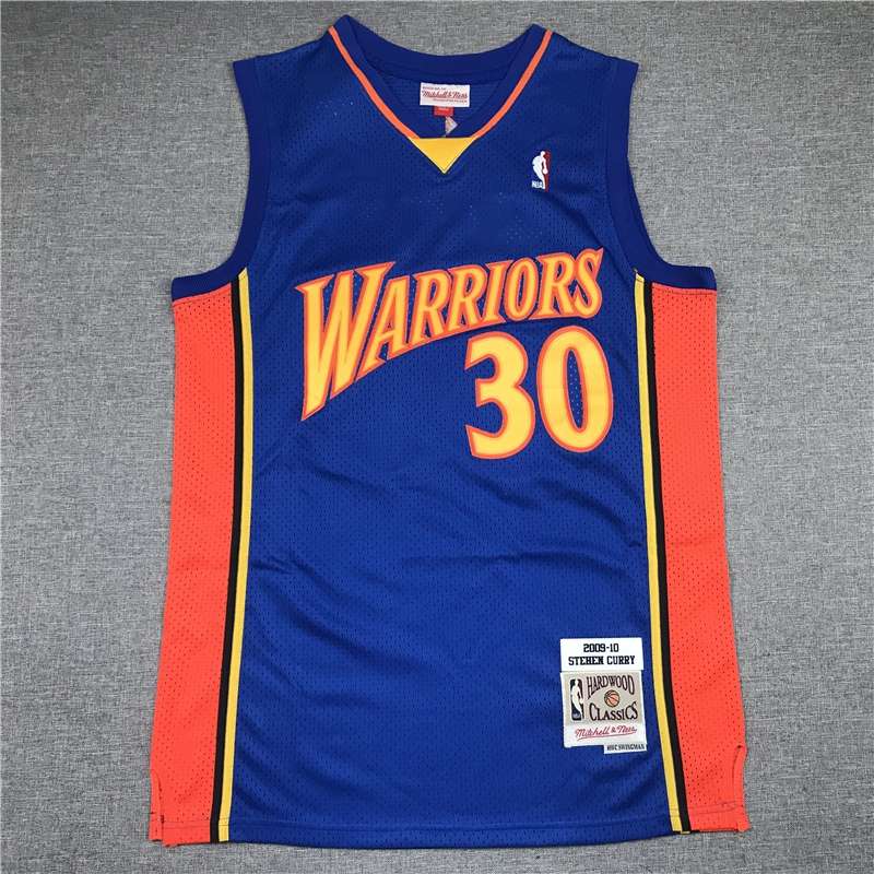 Golden State Warriors 09/10 CURRY #30 Blue Classics Basketball Jersey (Stitched)