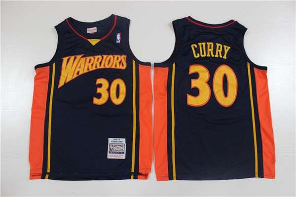 Golden State Warriors 09/10 CURRY #30 Dark Blue Classics Basketball Jersey (Stitched)