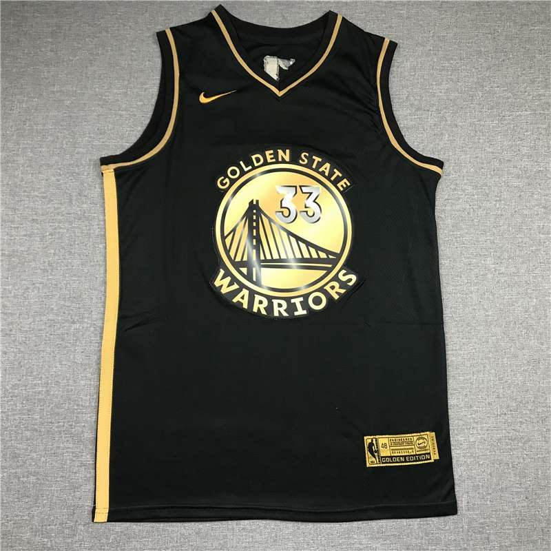 Golden State Warriors 20/21 WISEMAN #33 Black Gold Basketball Jersey (Stitched)