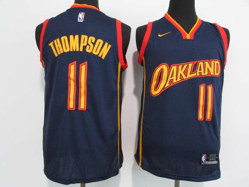 Golden State Warriors 20/21 THOMPSON #11 Dark Blue City Basketball Jersey (Stitched)