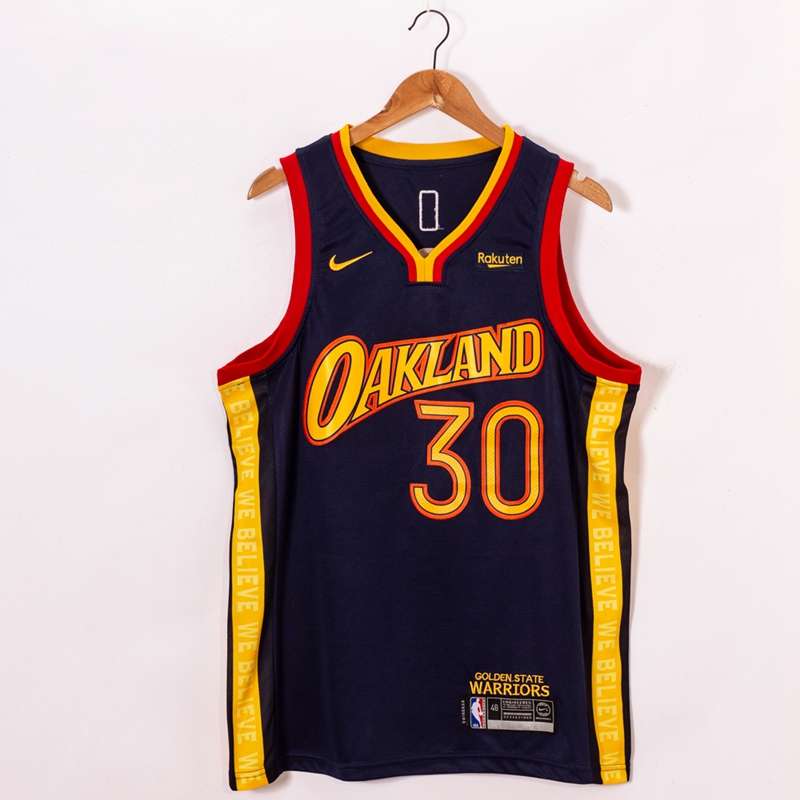 Golden State Warriors 20/21 CURRY #30 Dark Blue City Basketball Jersey (Stitched)