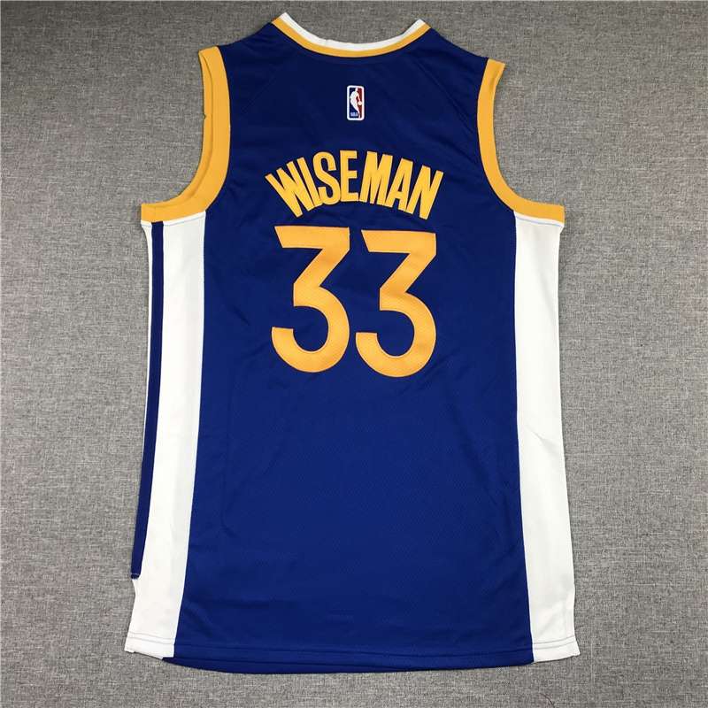 Golden State Warriors 2020 WISEMAN #33 Blue Basketball Jersey (Stitched)