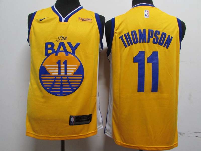 Golden State Warriors 2020 THOMPSON #11 Yellow Basketball Jersey (Stitched)