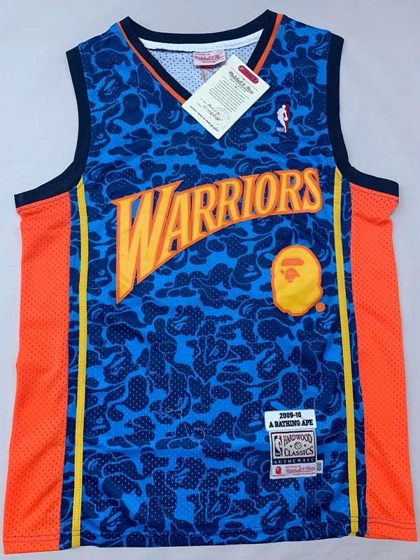 Golden State Warriors BAPE #93 Blue Classics Basketball Jersey (Stitched)