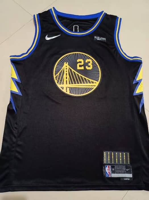 Golden State Warriors 21/22 GREEN #23 Black City Basketball Jersey (Stitched)