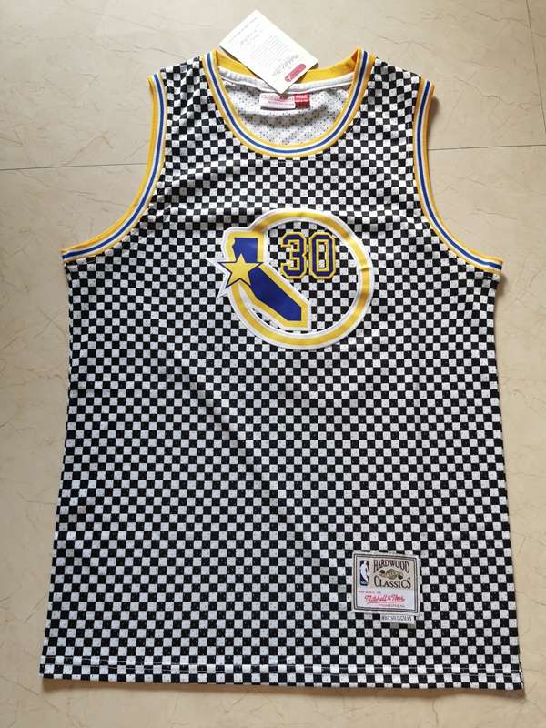 Golden State Warriors CURRY #30 Black White Classics Basketball Jersey (Stitched)