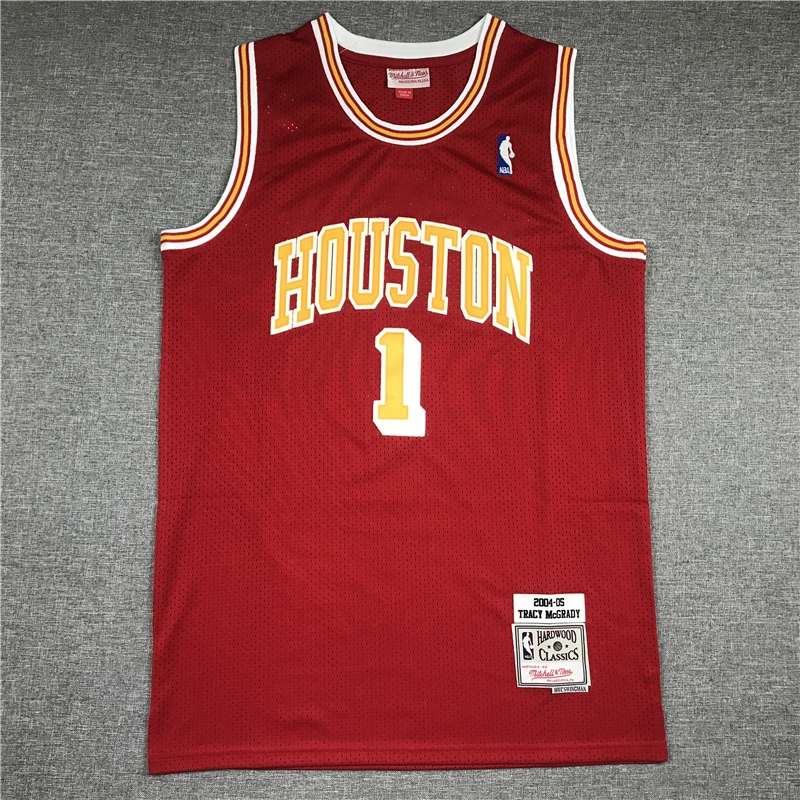 Houston Rockets 04/05 MCGRADY #1 Red Classics Basketball Jersey (Stitched)