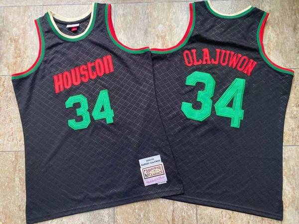 Houston Rockets 1993/94 OLAJUWON #34 Black Classics Basketball Jersey (Closely Stitched)