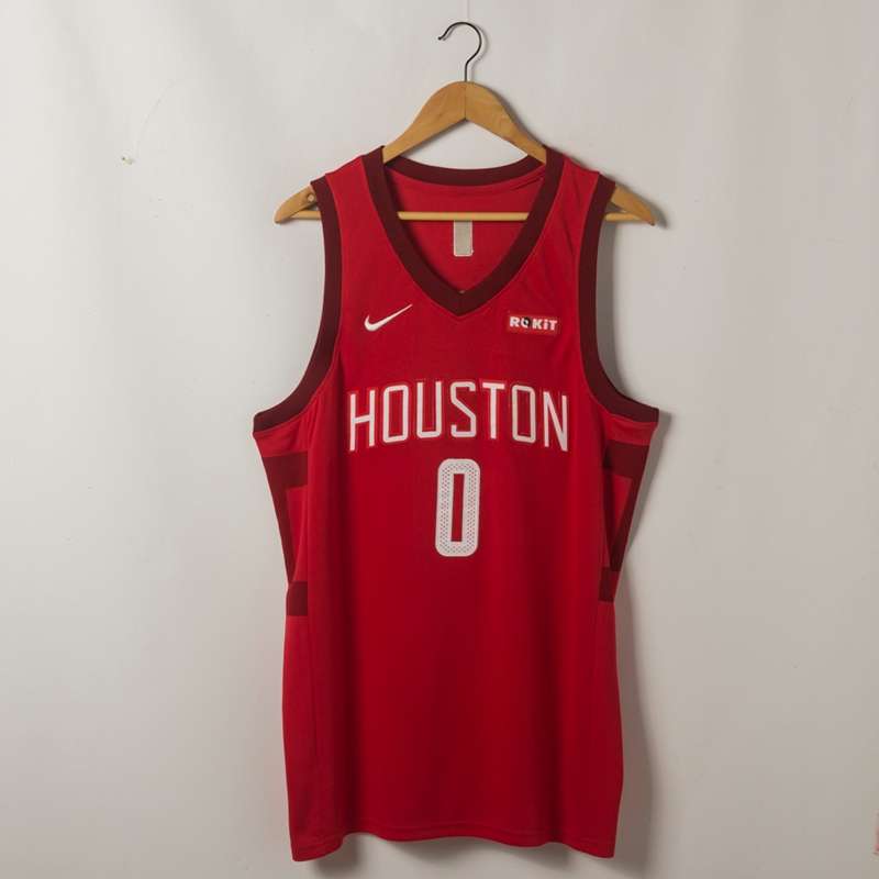 Houston Rockets WESTBROOK #0 Red Basketball Jersey (Stitched)