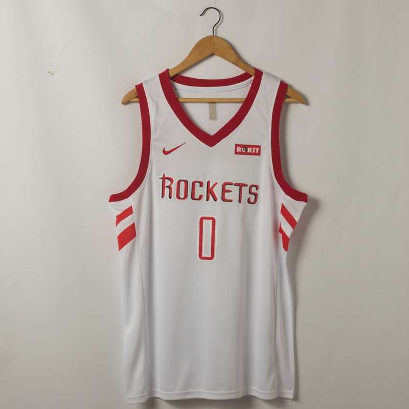 Houston Rockets WESTBROOK #0 White Basketball Jersey (Stitched)