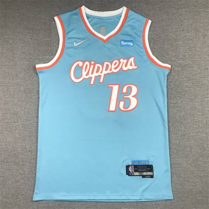 Los Angeles Clippers 21/22 GEORGE #13 Blue City Basketball Jersey (Stitched)