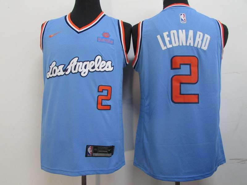 Los Angeles Clippers LEONARD #2 Blue Basketball Jersey (Stitched) 02