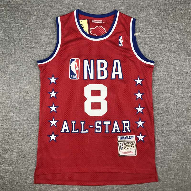 Los Angeles Lakers 2003 BRYANT #8 Red ALL-STAR Classics Basketball Jersey (Stitched)