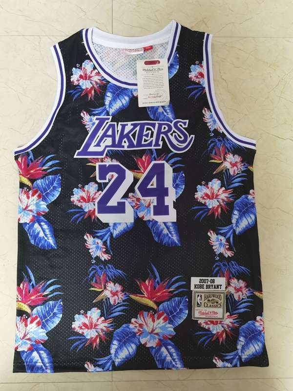 Los Angeles Lakers 07/08 BRYANT #24 Black Classics Basketball Jersey (Stitched)