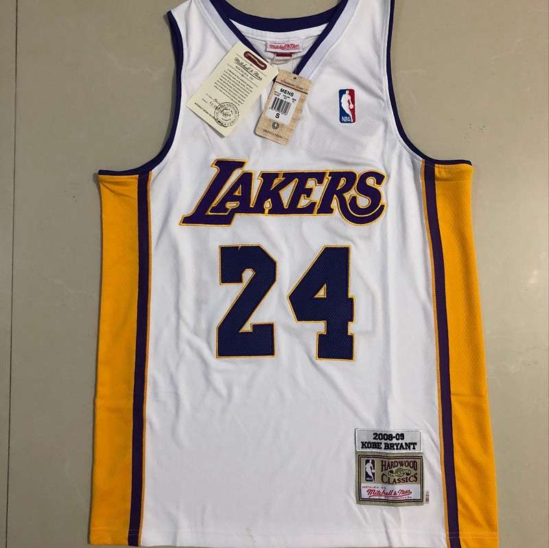 Los Angeles Lakers 08/09 BRYANT #24 White Classics Basketball Jersey (Closely Stitched)