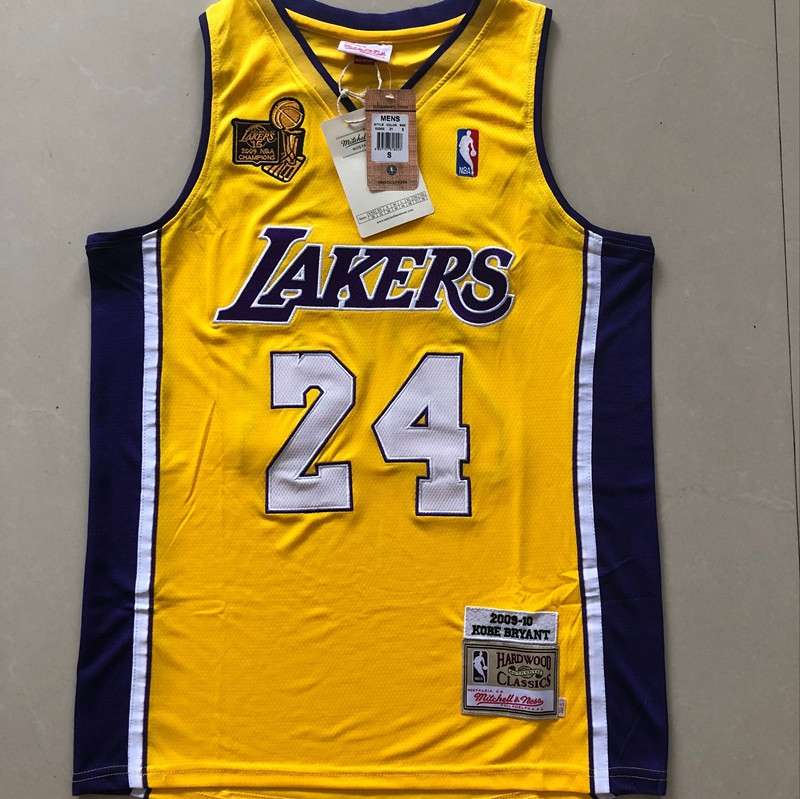 Los Angeles Lakers 2009 BRYANT #24 Yellow Champion Classics Basketball Jersey (Closely Stitched)