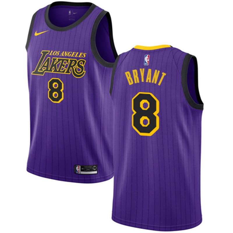 Los Angeles Lakers 2019 BRYANT #8 Purple City Basketball Jersey (Stitched)