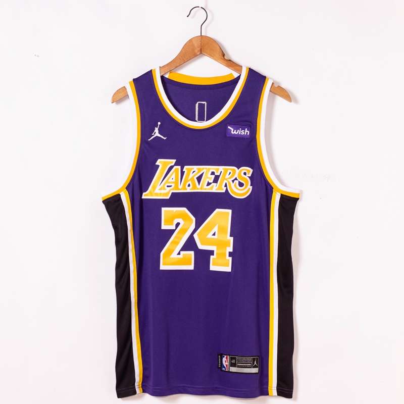 Los Angeles Lakers 20/21 BRYANT #24 Purple AJ Basketball Jersey (Stitched)