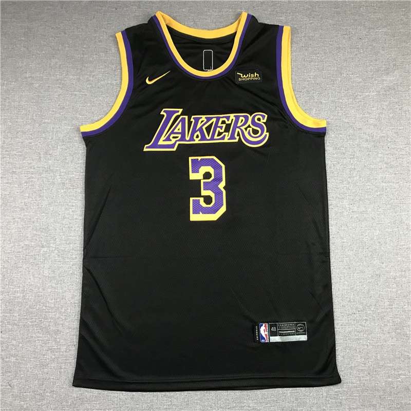 Los Angeles Lakers 20/21 DAVIS #3 Black Basketball Jersey (Stitched)