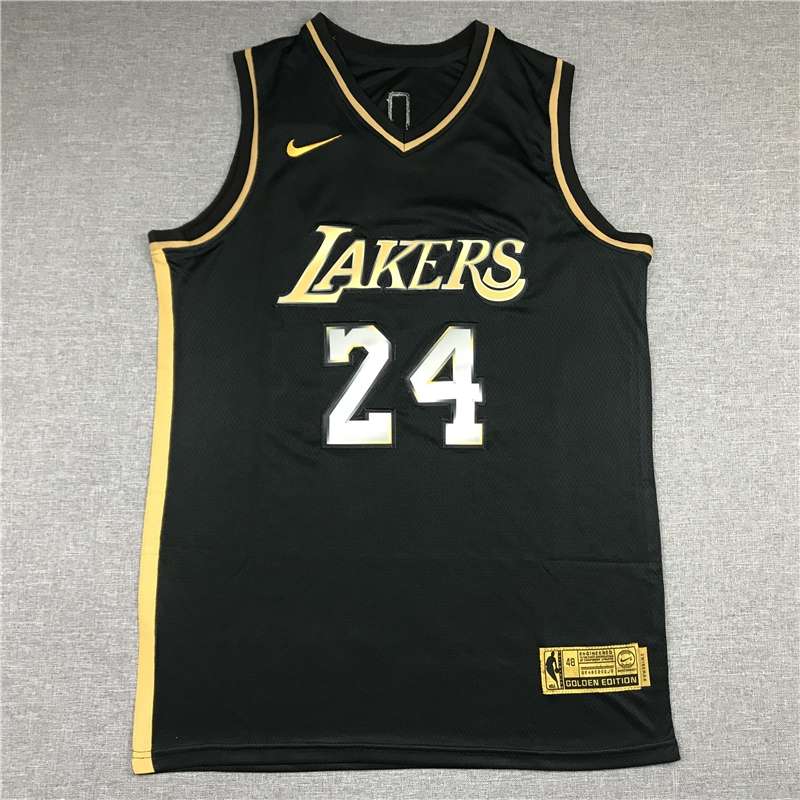 Los Angeles Lakers 20/21 BRYANT #24 Black Gold Basketball Jersey (Stitched)