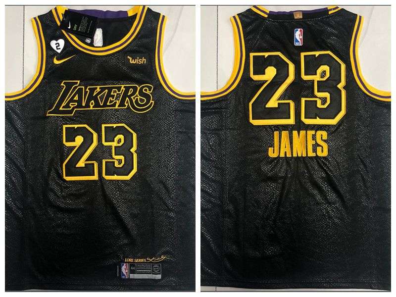 Los Angeles Lakers 2020 JAMES #23 Black City Basketball Jersey (Closely Stitched)
