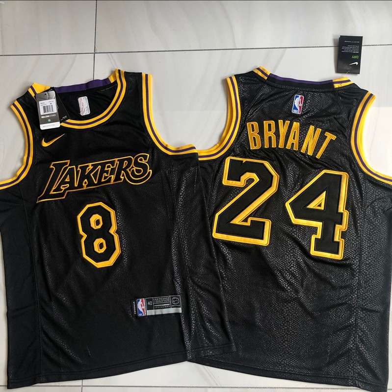 Los Angeles Lakers 2020 BRYANT #8 #24 Black City Basketball Jersey (Closely Stitched)