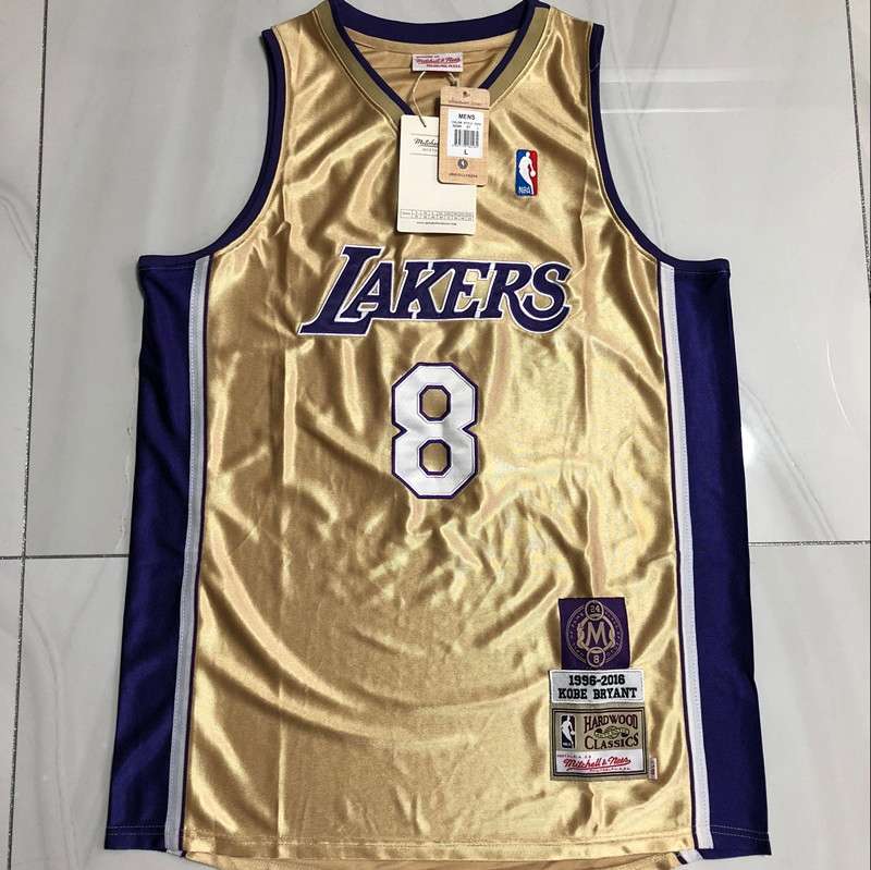 Los Angeles Lakers 2020 BRYANT #8 Gold Classics Basketball Jersey (Closely Stitched)