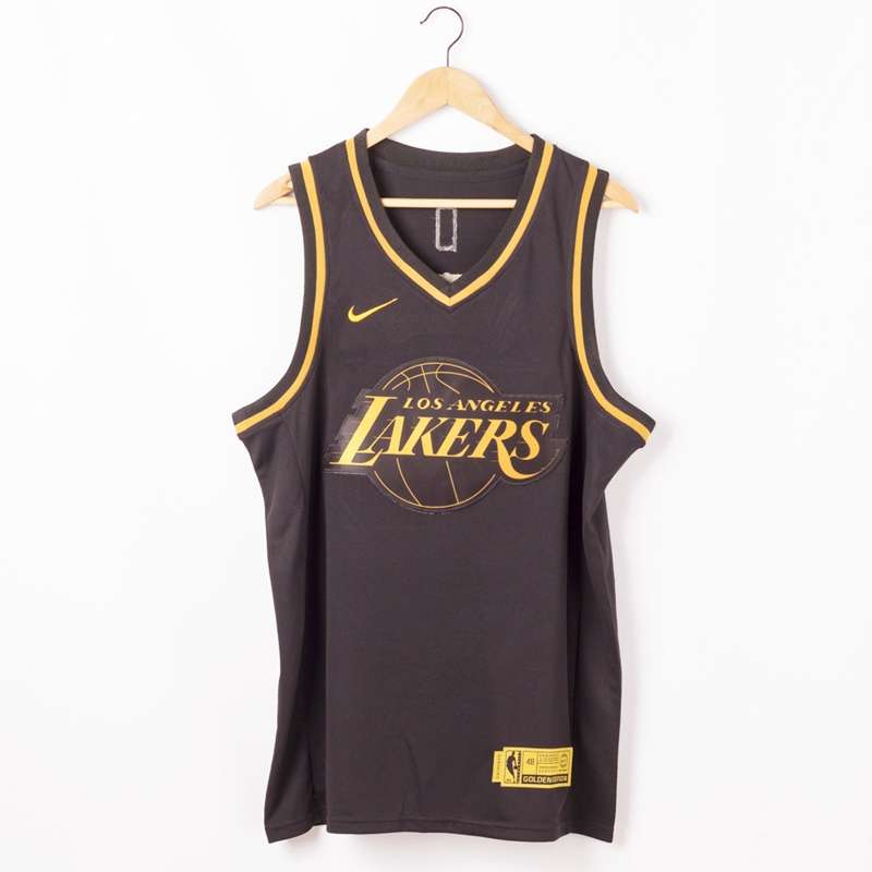 Los Angeles Lakers 2020 JAMES #23 Black Gold Basketball Jersey (Stitched)
