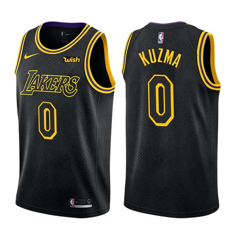 Los Angeles Lakers 2020 KUZMA #0 Black City Basketball Jersey (Stitched)