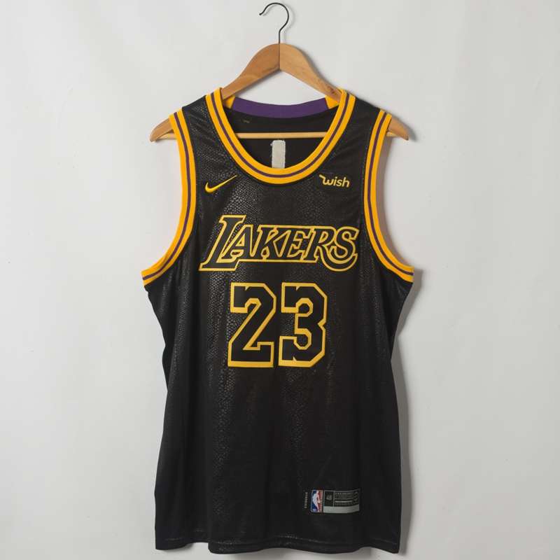 Los Angeles Lakers 2020 JAMES #23 Black City Basketball Jersey (Stitched)