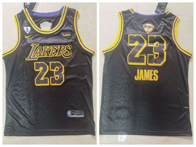 Los Angeles Lakers 2020 JAMES #23 Black City Finals Basketball Jersey (Stitched)