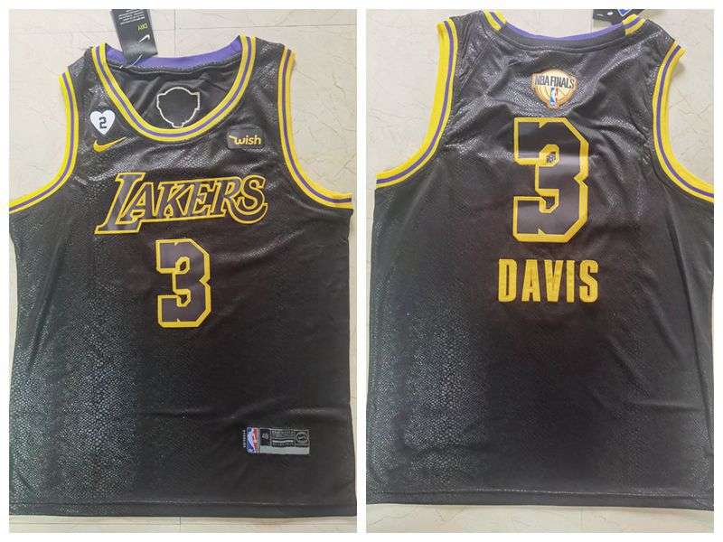 Los Angeles Lakers 2020 DAVIS #3 Black City Finals Basketball Jersey (Stitched)