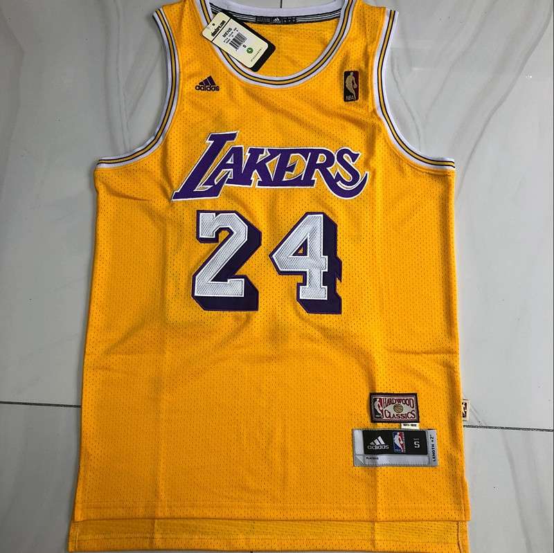 Los Angeles Lakers 71/72 BRYANT #24 Yellow Classics Basketball Jersey (Closely Stitched)