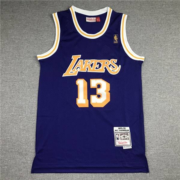 Los Angeles Lakers 71/72 CHAMBERLAIN #13 Purple Classics Basketball Jersey (Stitched)