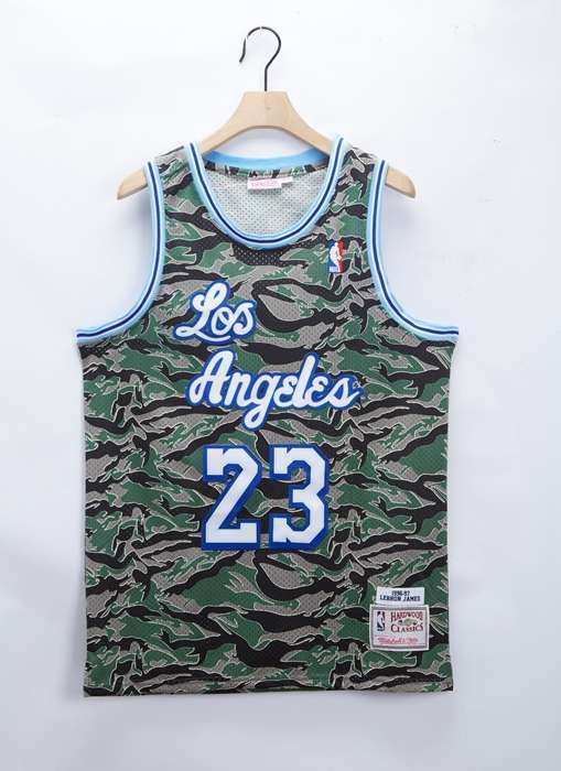 Los Angeles Lakers 96/97 JAMES #23 Camouflage Classics Basketball Jersey (Stitched)