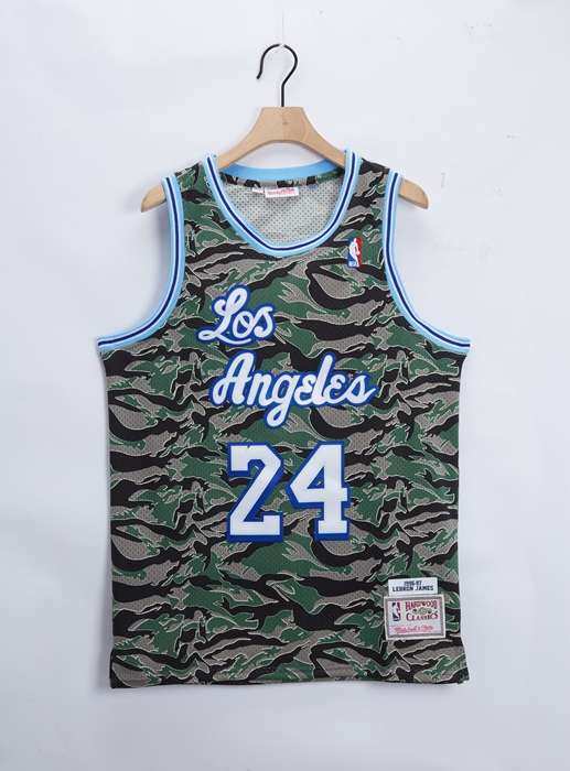 Los Angeles Lakers 96/97 BRYANT #24 Camouflage Classics Basketball Jersey (Stitched)