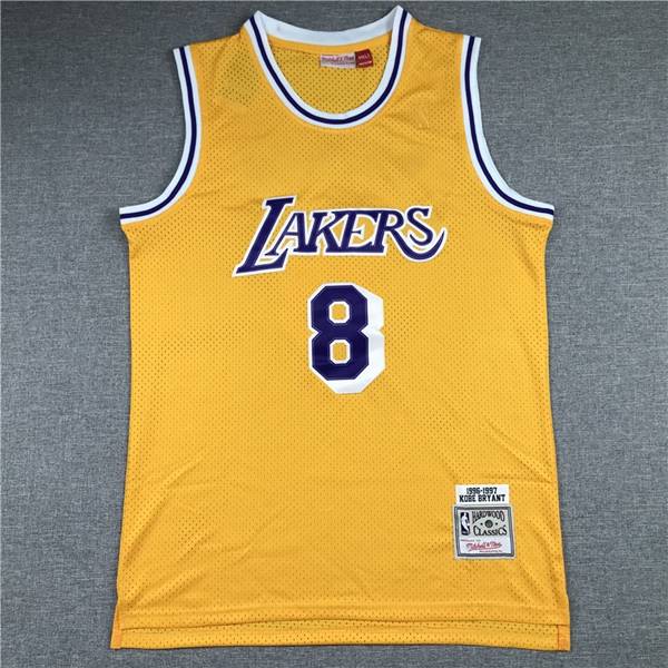 Los Angeles Lakers 96/97 BRYANT #8 Yellow Classics Basketball Jersey (Stitched) 02