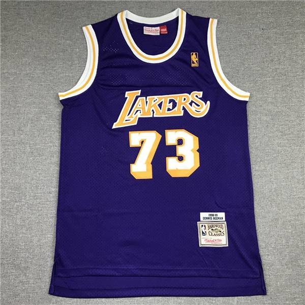 Los Angeles Lakers 98/99 RODMAN #73 Purple Classics Basketball Jersey