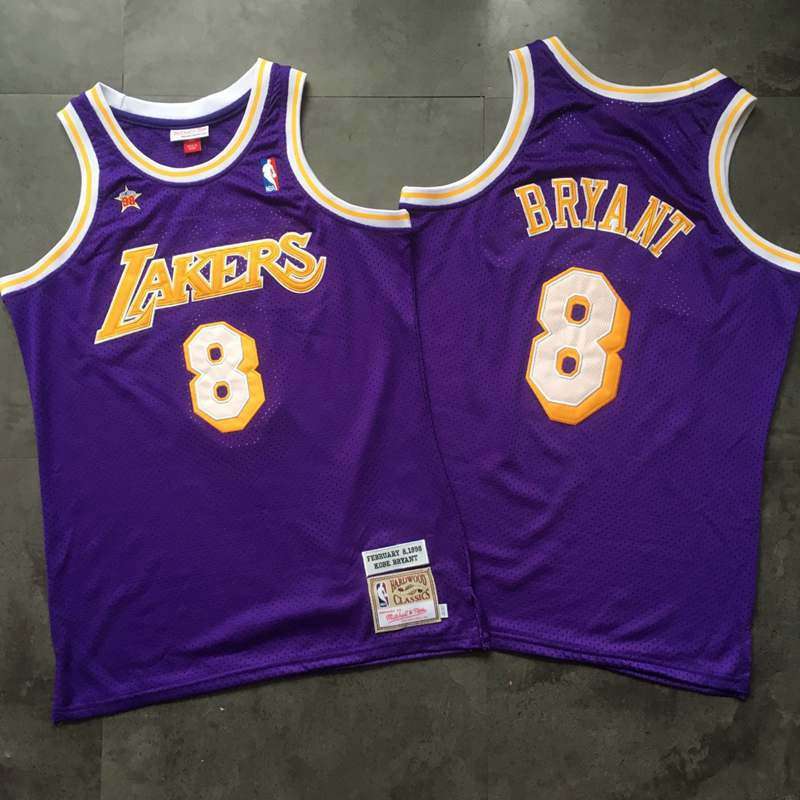 Los Angeles Lakers 1998 BRYANT #8 Purple ALL-STAR Classics Basketball Jersey (Closely Stitched)