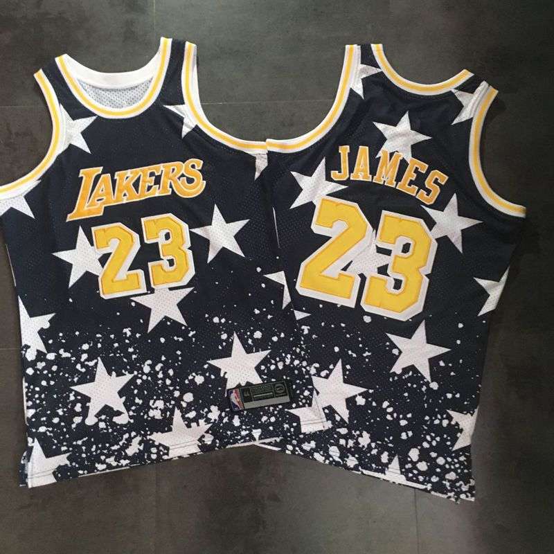 Los Angeles Lakers JAMES #23 Black Basketball Jersey (Closely Stitched)