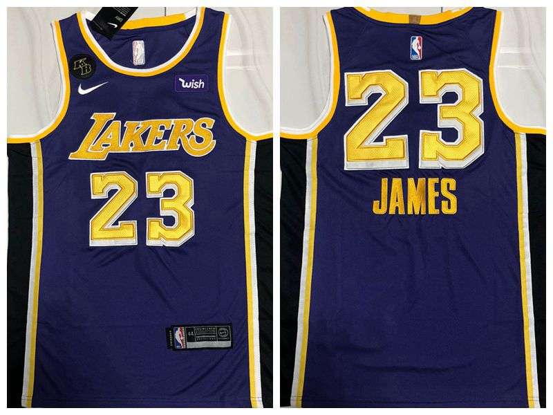 Los Angeles Lakers JAMES #23 Purple Basketball Jersey (Closely Stitched)